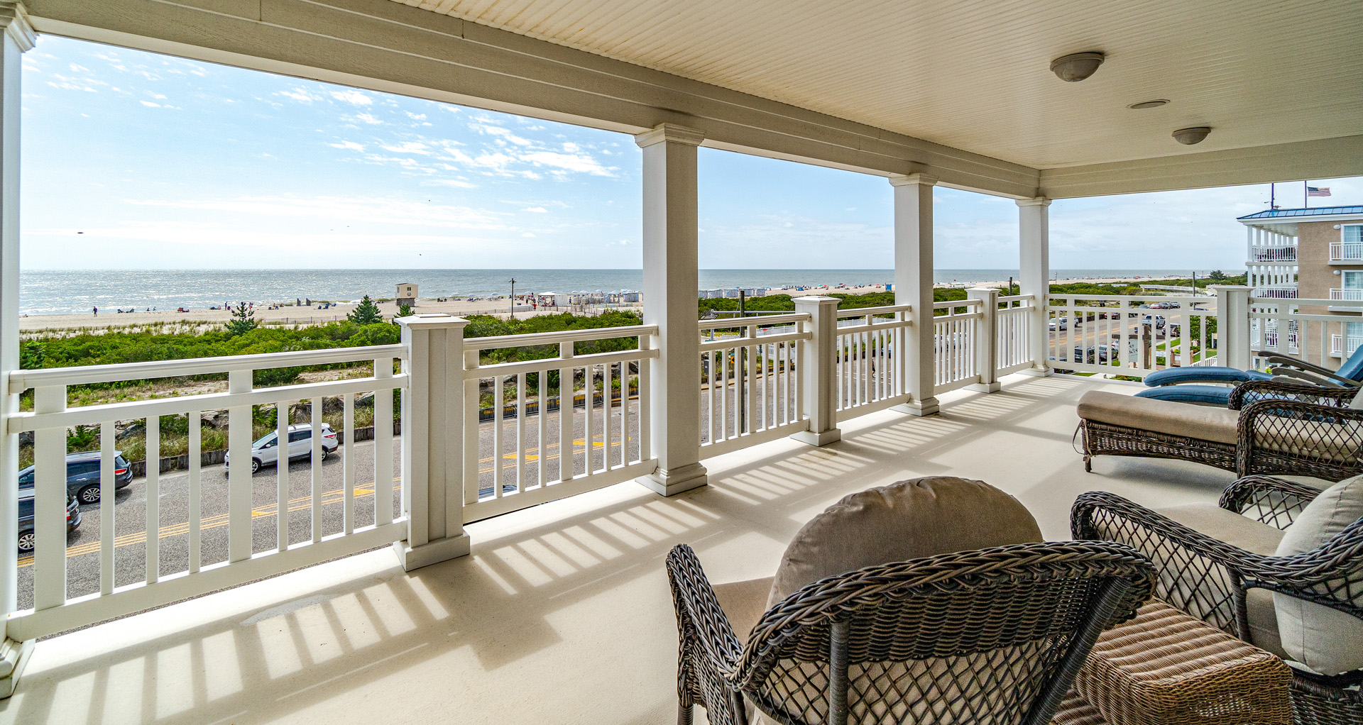 Ocean view from covered porch